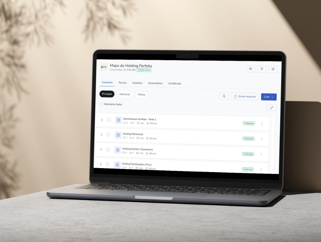 Visualização do Mapa Mental no Tablet